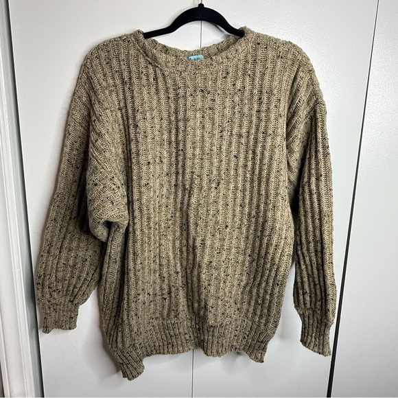 album by kenzo Sweaters - Album by Kenzo Wool Knit Tan and Brown Metallic Pullover Sweater - Small